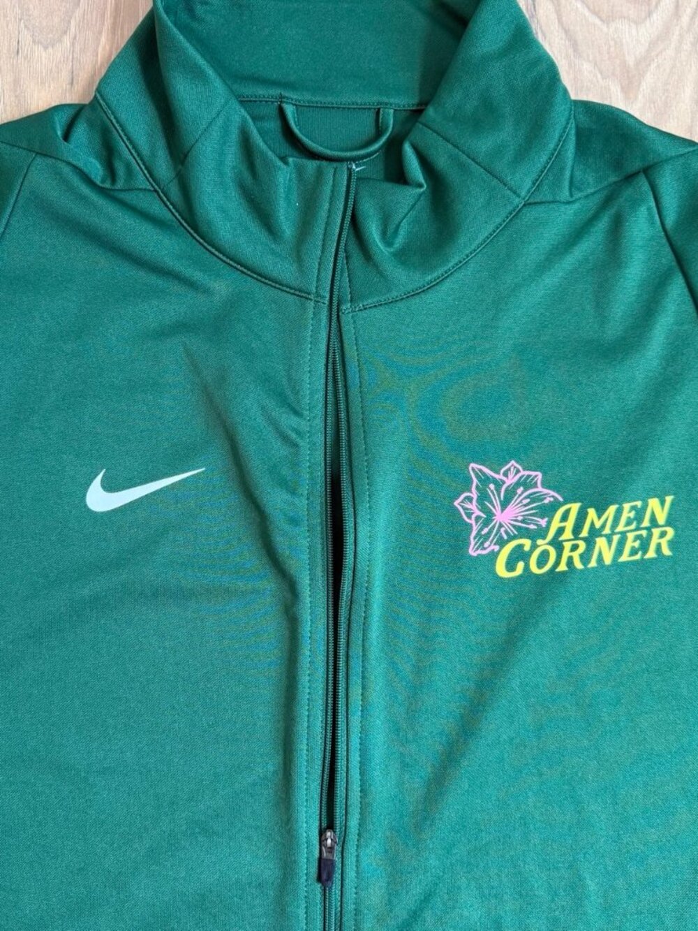 Nike Dri-FIT Amen Corner Golf Jacket Green Full Zip Size L